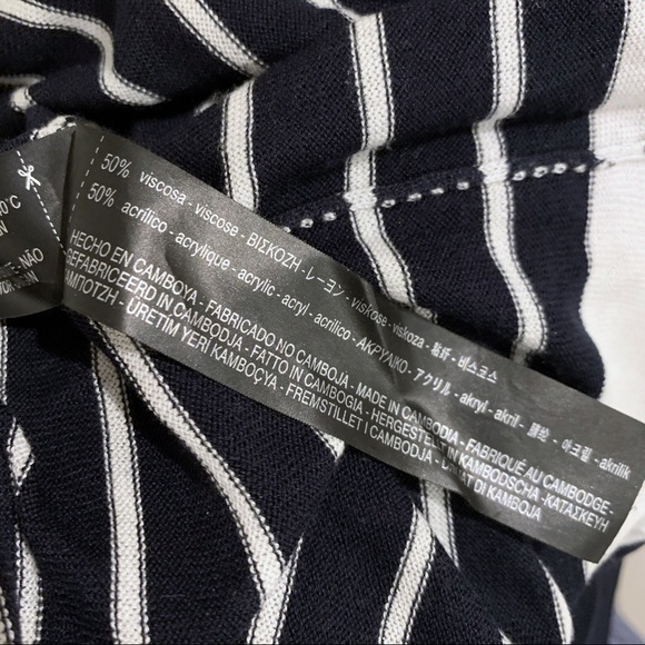 Zara Knit sweater in navy blue and white stripes - Picture 4 of 4
